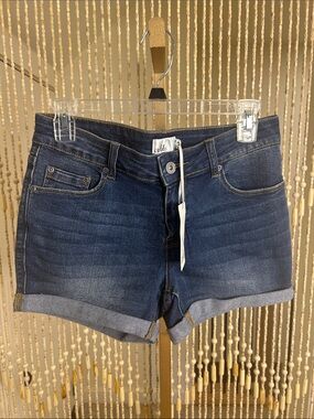 Isolde Roth Dark Indigo Cuffed Denim Shorts